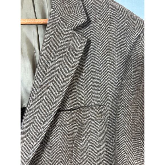 Ralph Lauren LRL Sport Coat 44R Herringbone 100% Wool Quarter Lined Summer Tweed - Picture 6 of 16